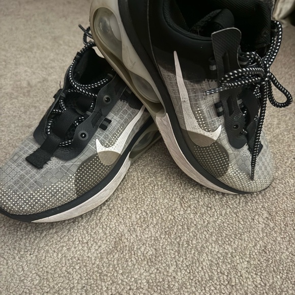 Nike Shoes - Nike Black and Gray Running Sneakers with White Swoosh